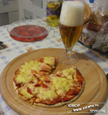 Пицца с креветками "Йа Криветко"